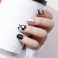 Fake Nail Tip Tulip Patch with Starry Sky and Butterfly Design for Ladies - nail tip tulip patch fake