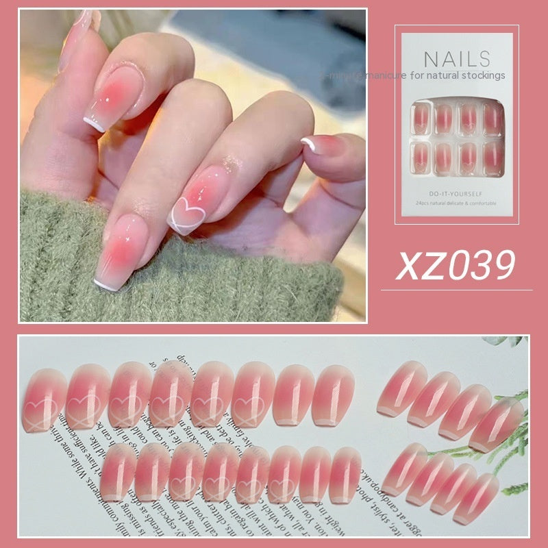 Fake Nail Tip Tulip Patch with Starry Sky and Butterfly Design for Ladies - nail tip tulip patch fake