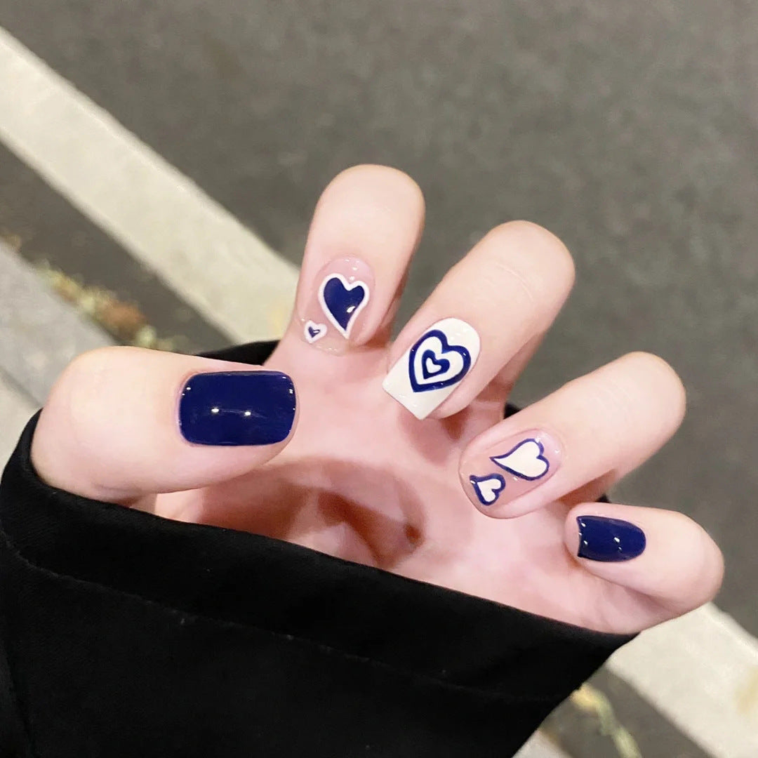 Fake Nail Tip Tulip Patch with Starry Sky and Butterfly Design for Ladies - nail tip tulip patch fake