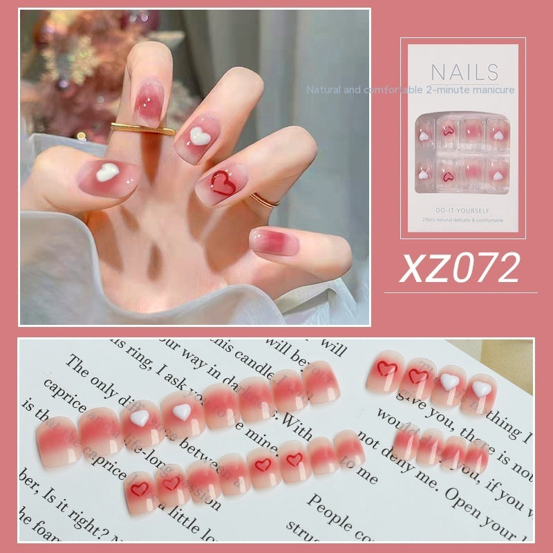 Fake Nail Tip Tulip Patch with Starry Sky and Butterfly Design for Ladies - nail tip tulip patch fake