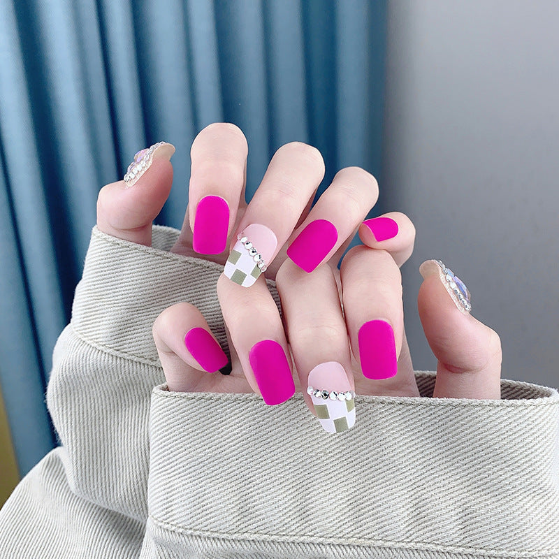 Fake Nail Tip Tulip Patch with Starry Sky and Butterfly Design for Ladies - nail tip tulip patch fake