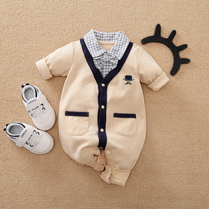 Fake Two Outer Clothing Newborn Clothing Crawl - Crawl in Style with Fake Two Outer Clothing for Infants