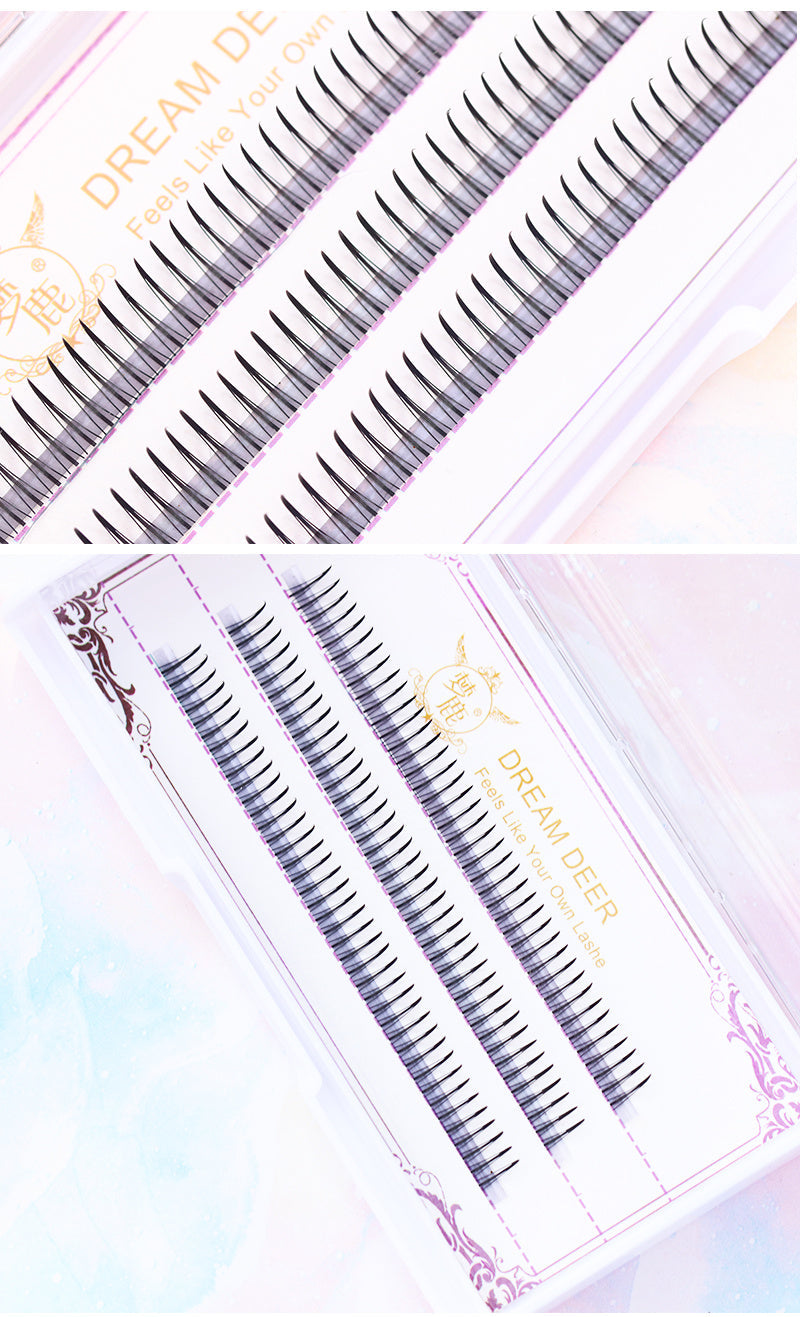 False eyelashes female single cluster 3-year natural fiber A-shaped pack - Teleplus Eyelashes Female Single Cluster