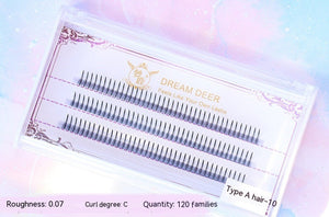False eyelashes female single cluster 3-year natural fiber A-shaped pack - Teleplus Eyelashes Female Single Cluster