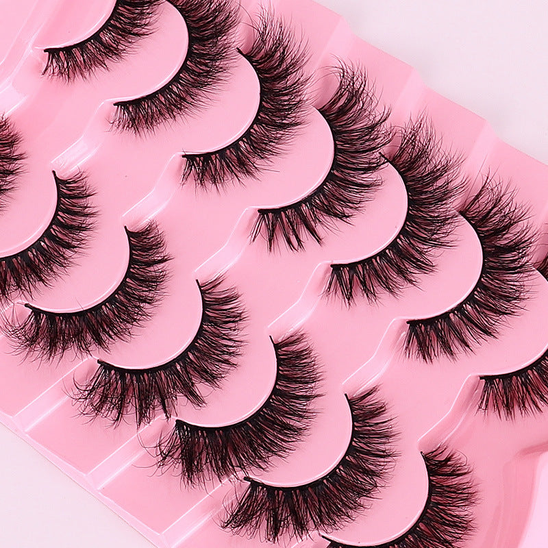 False Eyelashes Set with Thick Lengths for Messy or Fried Hair Looks - Teleplus american fried hair messy false