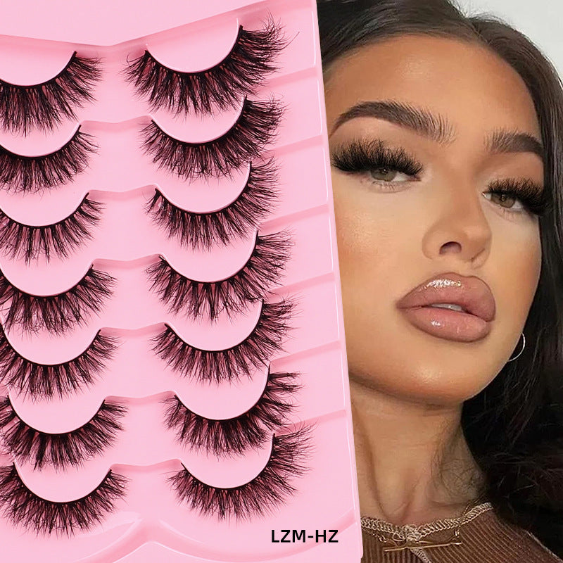 False Eyelashes Set with Thick Lengths for Messy or Fried Hair Looks - Teleplus american fried hair messy false