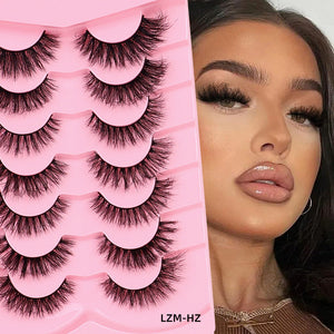 False Eyelashes Set with Thick Lengths for Messy or Fried Hair Looks - Teleplus american fried hair messy false