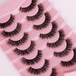 False Eyelashes Set with Thick Lengths for Messy or Fried Hair Looks - Teleplus american fried hair messy false