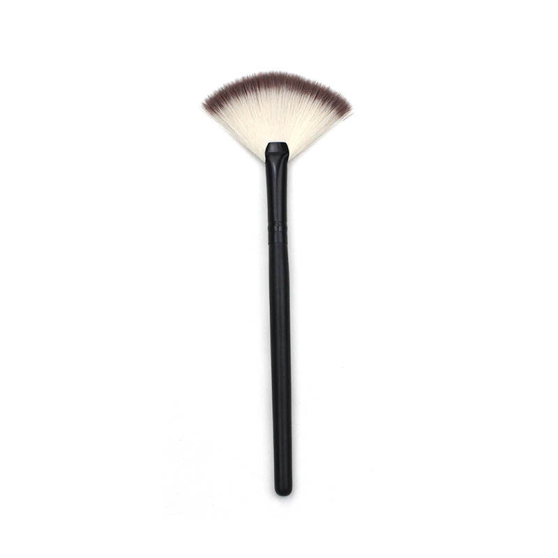 Fan Shaped Beauty Makeup Brush with Wooden Handle for - Teleplus fan shaped beauty makeup brush