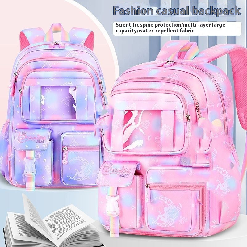 Fantasy Girl Children Backpack Large Capacity - Fantasy Girl Backpack for Tiny Adventurers in Dream Blue