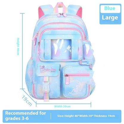 Fantasy Girl Children Backpack Large Capacity - Fantasy Girl Backpack for Tiny Adventurers in Dream Blue