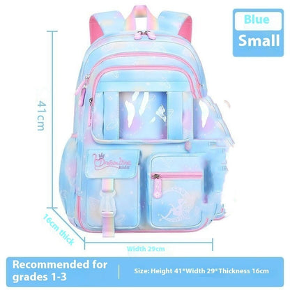 Fantasy Girl Children Backpack Large Capacity - Fantasy Girl Backpack for Tiny Adventurers in Dream Blue