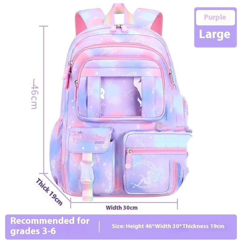 Fantasy Girl Children Backpack Large Capacity - Fantasy Girl Backpack for Tiny Adventurers in Dream Blue