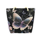 Fantasy Purple Butterfly Silk Embroidered Handbag for Travel and Leisure - Teleplus fantasy purple butterfly gold silk
