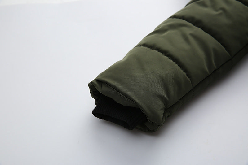 Fashion Boys Thicken Letter Print Hooded Jacket for Kids 3-8 Years - fashion boys thicken letter print