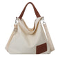 Fashion Canvas Bag with Contrast Colors for Daily and Leisure - fashion canvas bag simple portable leisure