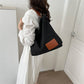 Fashion Canvas Bag with Contrast Colors for Daily and Leisure - fashion canvas bag simple portable leisure