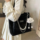 Fashion Capacity Tote with Hanging Piece for Summer and Shoulder - Teleplus Style summer fashion capacity tote shoulder