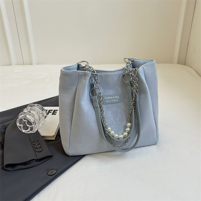 Fashion Capacity Tote with Hanging Piece for Summer and Shoulder - Teleplus Style summer fashion capacity tote shoulder