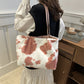 Fashion Casual Small Square Bag with Plush Underarm Design - fashion casual small square bag simple underarm plush
