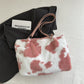 Fashion Casual Small Square Bag with Plush Underarm Design - fashion casual small square bag simple underarm plush