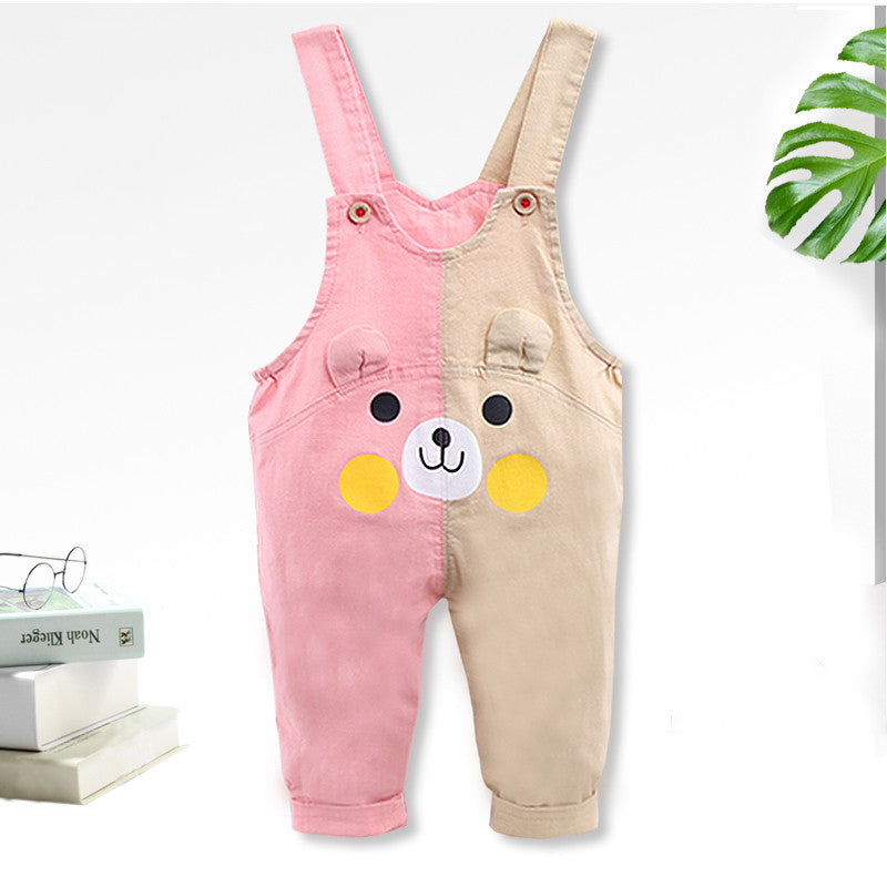 Fashion Color Matching Baby Single-tooth Mandarin Duck Pants Thin - Sun Bear Style for Tiny Tots in All Seasons Pants