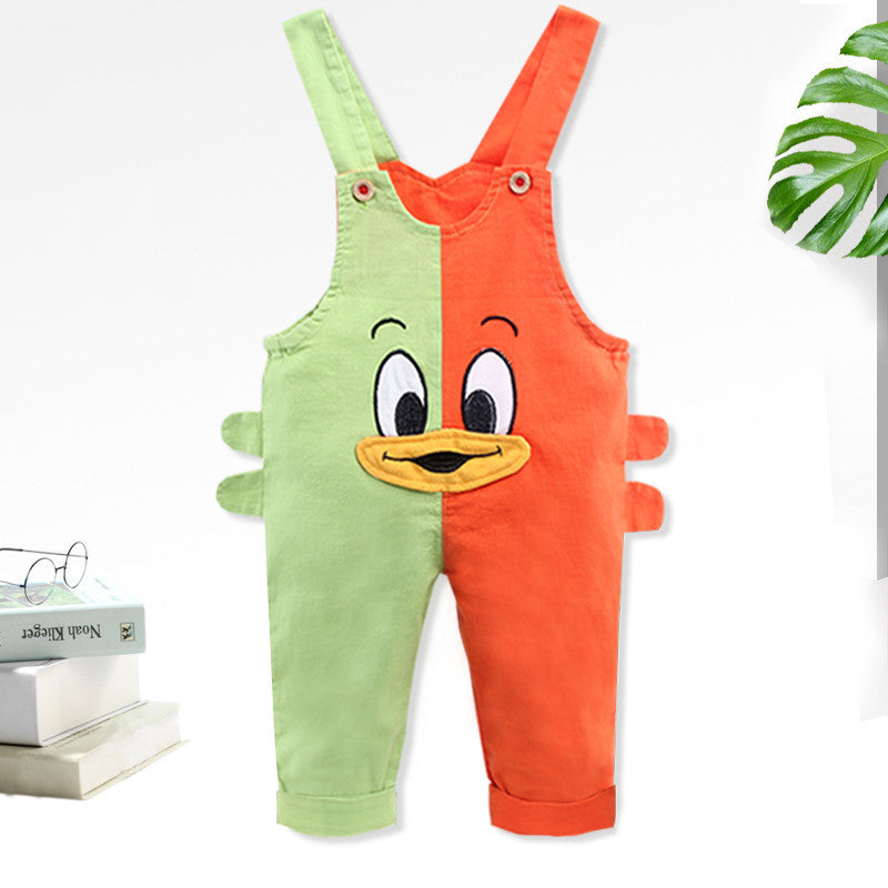 Fashion Color Matching Baby Single-tooth Mandarin Duck Pants Thin - Sun Bear Style for Tiny Tots in All Seasons Pants