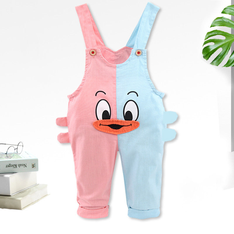 Fashion Color Matching Baby Single-tooth Mandarin Duck Pants Thin - Sun Bear Style for Tiny Tots in All Seasons Pants