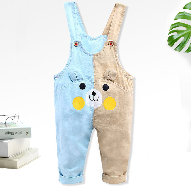 Fashion Color Matching Baby Single-tooth Mandarin Duck Pants Thin - Sun Bear Style for Tiny Tots in All Seasons Pants