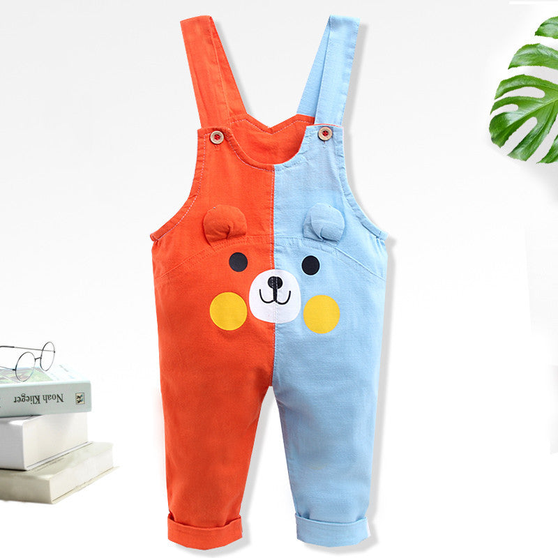 Fashion Color Matching Baby Single-tooth Mandarin Duck Pants Thin - Sun Bear Style for Tiny Tots in All Seasons Pants