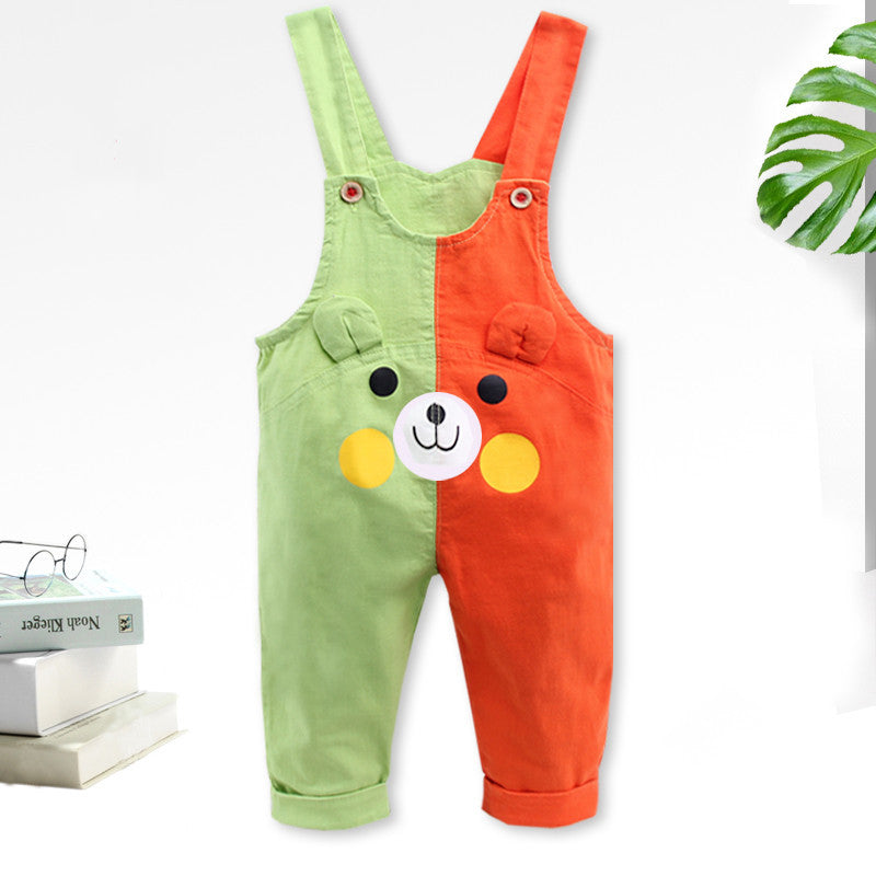 Fashion Color Matching Baby Single-tooth Mandarin Duck Pants Thin - Sun Bear Style for Tiny Tots in All Seasons Pants