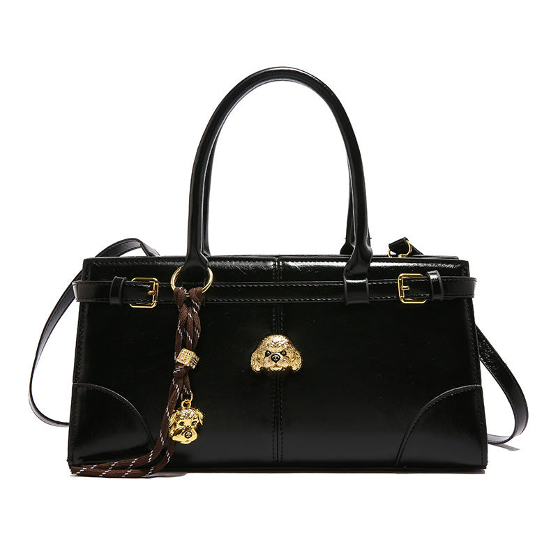 Fashion Colorblock Shoulder Bag with Contrast PU Suitcase Design - Teleplus fashion colorblock shoulder bag