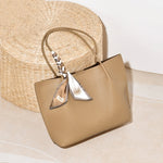 Fashion Commuter Large Capacity Totes with Tie Silk Scarf and PU Suitcase - Teleplus fashion commuter large capacity