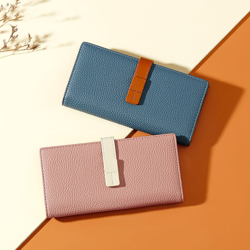 Fashion Contrast Color Wallet with Soft PU Leather in Multiple Shades - for Stylish Lovers fashion contrast color wallet