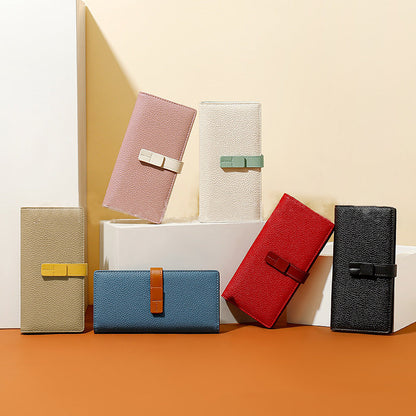 Fashion Contrast Color Wallet with Soft PU Leather in Multiple Shades - for Stylish Lovers fashion contrast color wallet