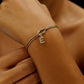 Fashion Copper Inlaid Zircon 26 Letter Knotted Bracelet - Fashion Copper Zircon Letter Knotted Bracelet