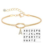 Fashion Copper Inlaid Zircon 26 Letter Knotted Bracelet - Fashion Copper Zircon Letter Knotted Bracelet