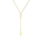 Fashion Cross Necklace Exquisite Y-shaped Bead Necklace - Fashion Cross Bead Necklace Exquisite Y-shaped Design