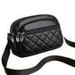 Fashion Crossbody Small Bag with Rhombus Design and Black PU Material - Teleplus fashion crossbody small square