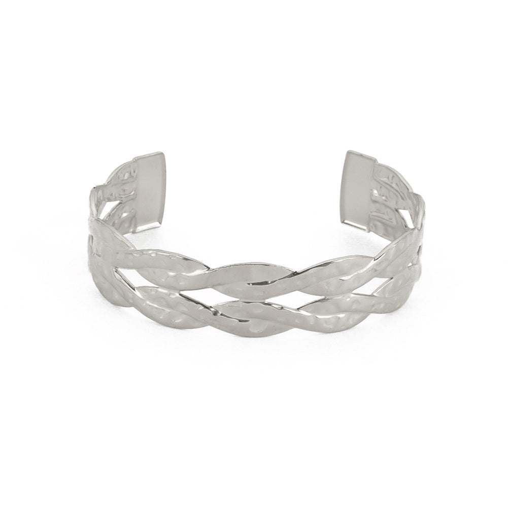 Fashion Double Twist Open Luxury With Fashion Bracelet - Luxury Fashion Double Twist Open Bracelet