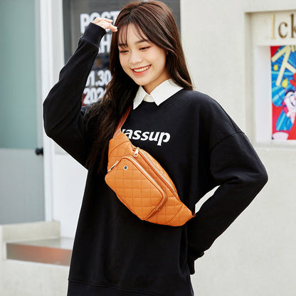 Fashion Embroidered Crossbody Bag with Plaid Street Trend Design - Teleplus fashion embroidered crossbody bag casual