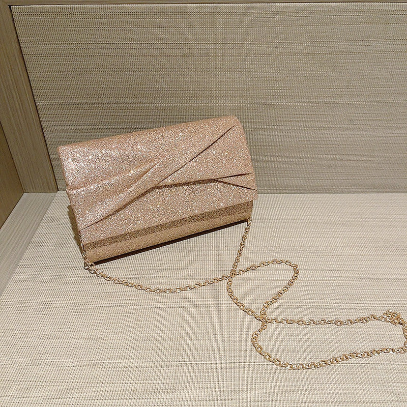 Fashion Envelope Clutch Bag with Polyester Cross Pouch and Mobile Phone Compartment - Teleplus Gold Pocket gold fashion
