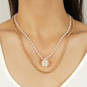 Fashion Exquisite Chain Inlaid Pearl Ladies - Exquisite Pearl Inlaid Chain Necklace for Women