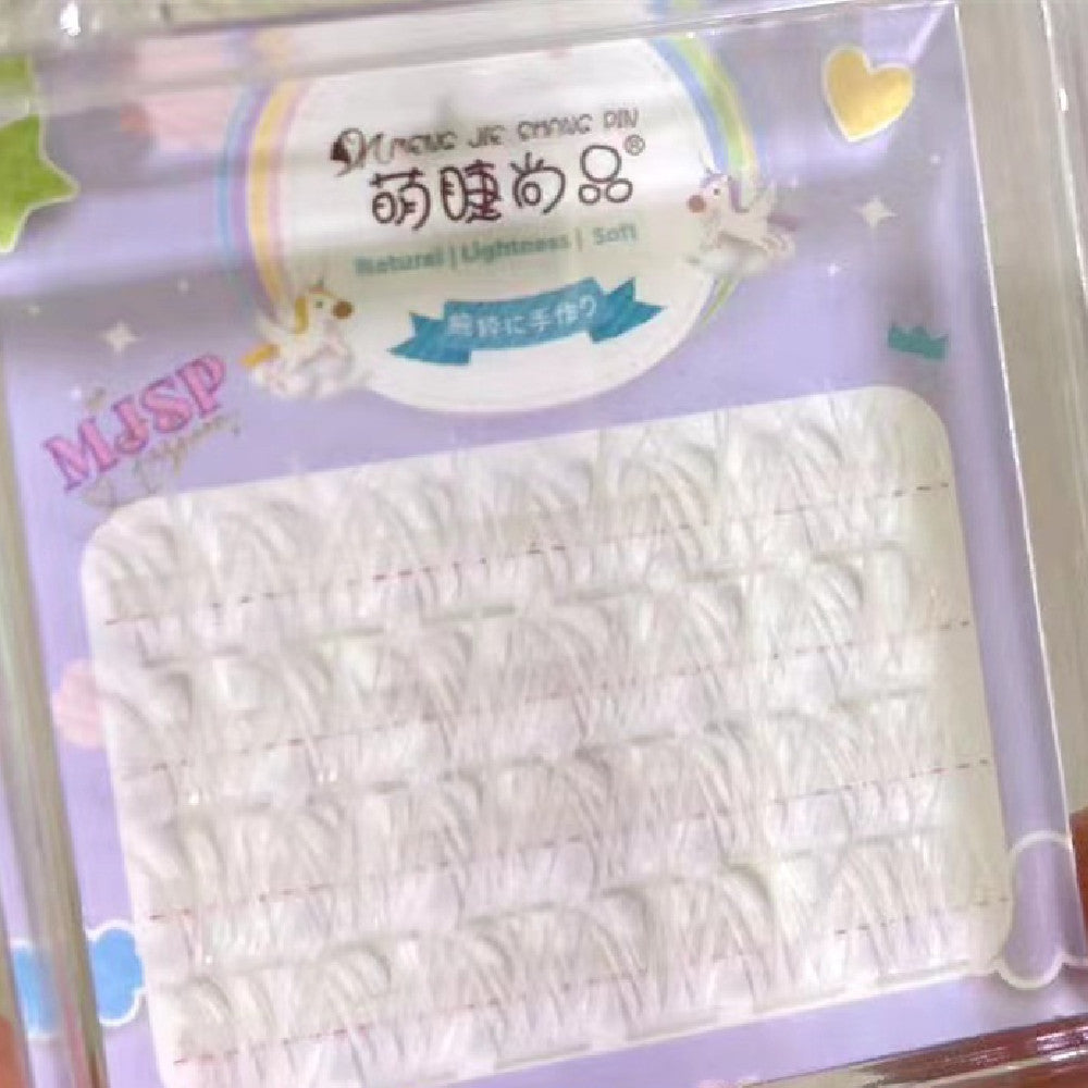 Fashion Fantasy Color False Eyelashes Set in Ice Heart Blue and Pink - fashion color fantasy false eyelashes