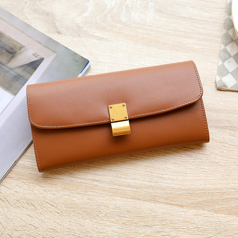 Fashion Folding Wallet Cowhide with Magnetic Snap Urban Style - Chic and Snazzy Ladies New fashion folding wallet