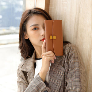 Fashion Folding Wallet Cowhide with Magnetic Snap Urban Style - Chic and Snazzy Ladies New fashion folding wallet