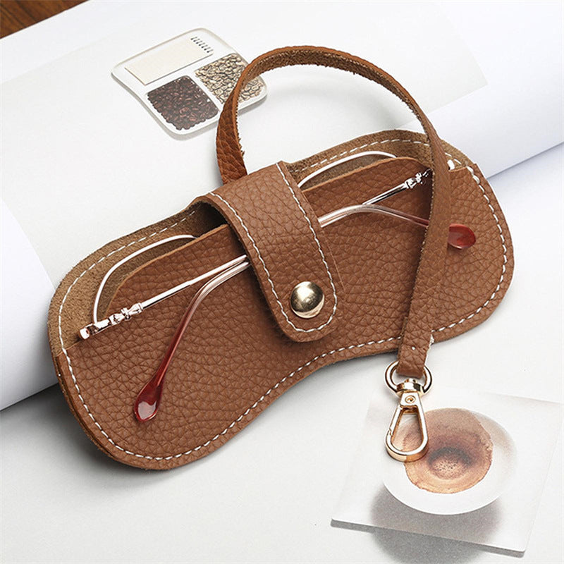 Fashion Leather Glasses Storage Box Portable Protective Sleeve - storage box portable
