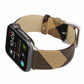 Fashion Light Luxury Leather Check Strap - Light Luxury Apple Watch Plaid Strap in Leather