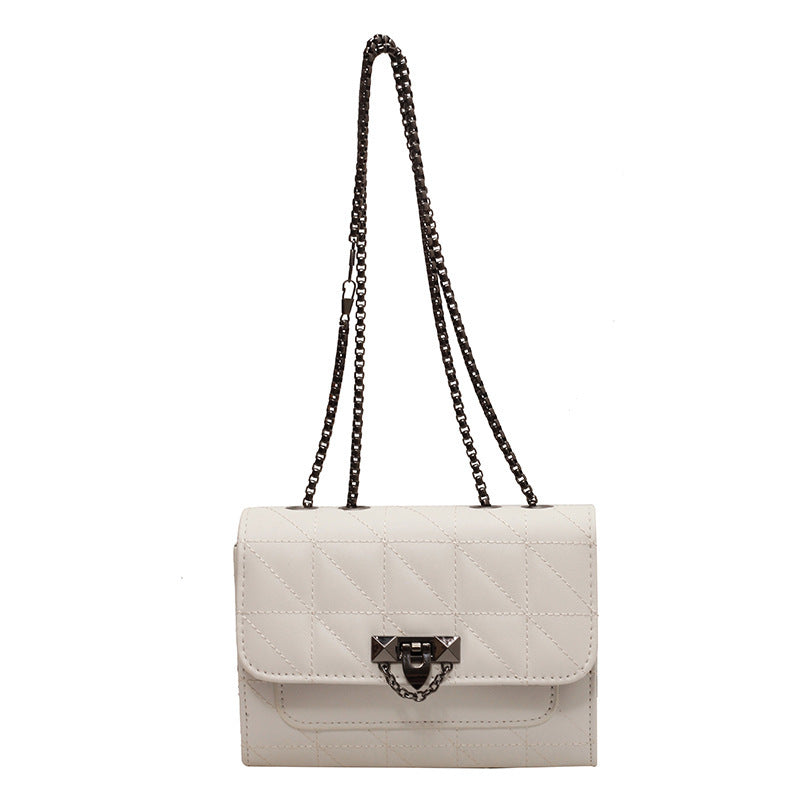 Fashion Messenger Bag with Chain Lock for Stylish Protection - chain lock fashion messenger bag