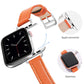 Fashion Microfiber Leather Single Loop Buckle Watch Strap for Apple - Chic Alert fashion microfiber leather single loop